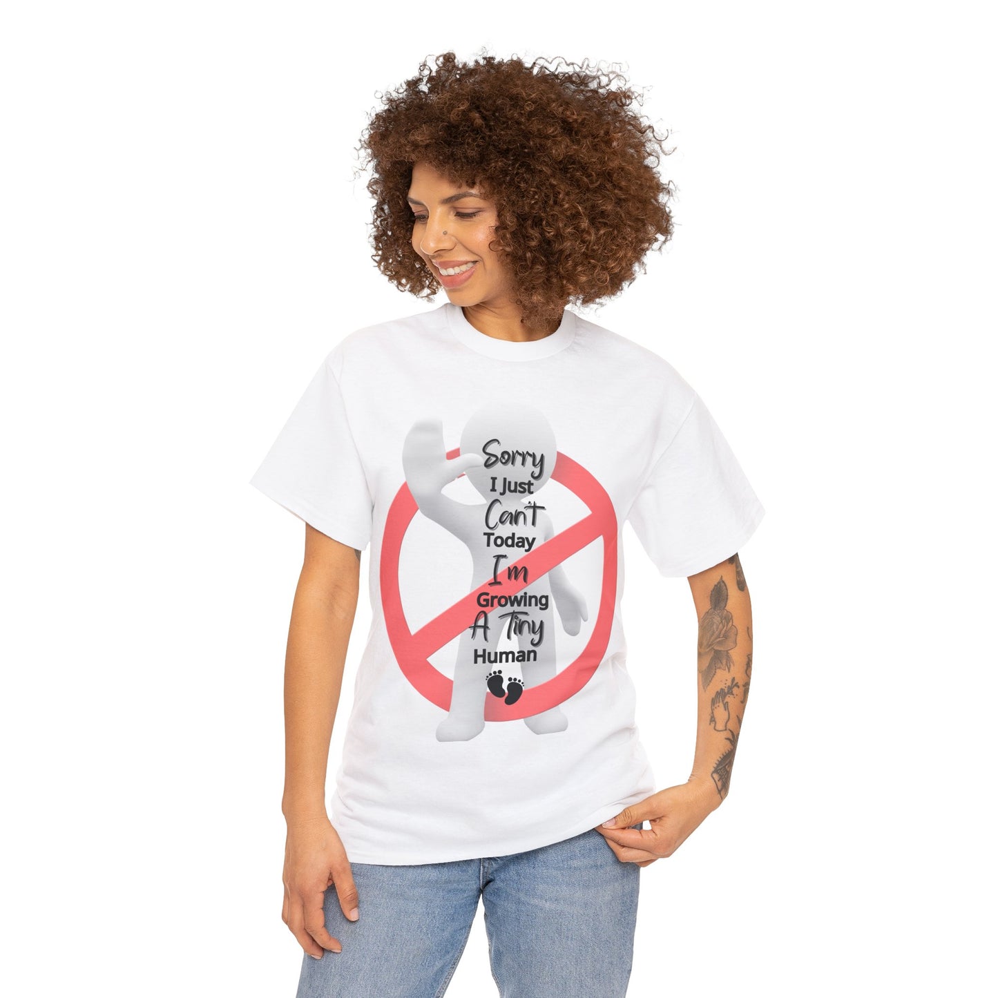 Expecting Mom I Just Cant Today Stop Sign | Cotton Tee