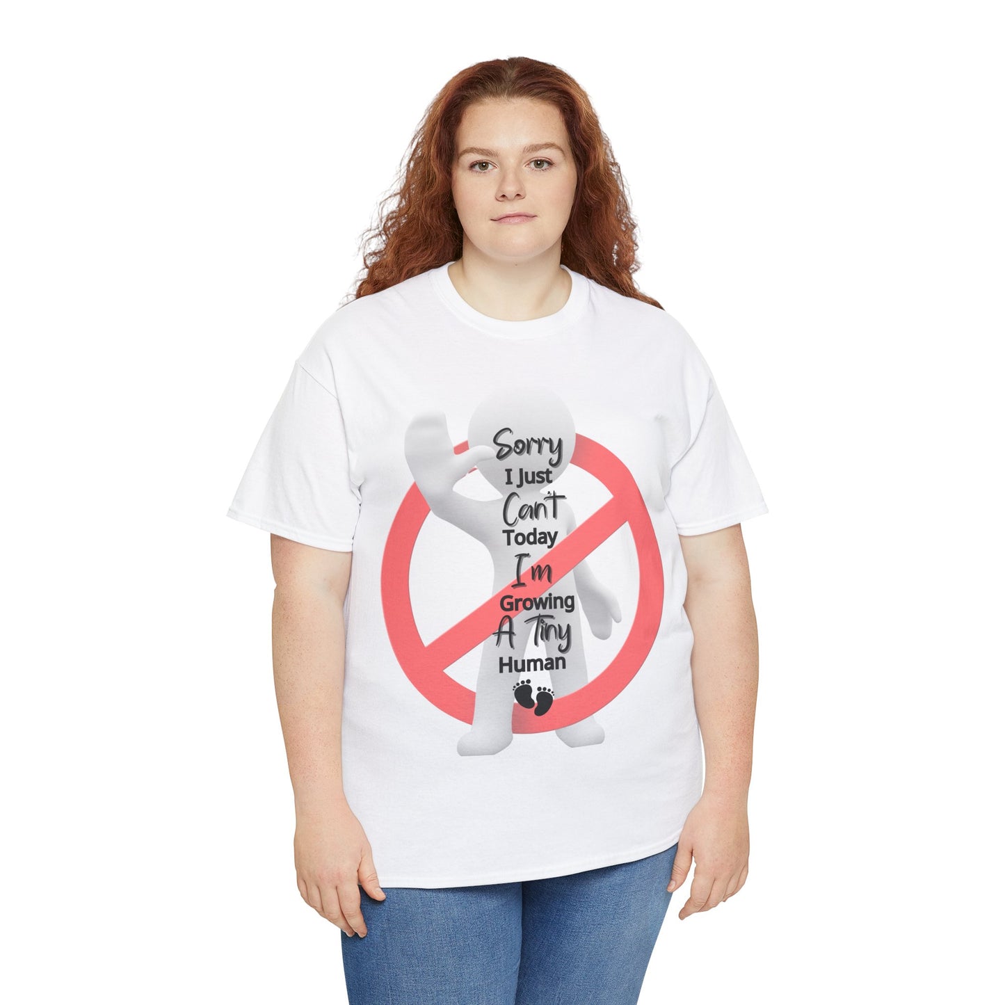 Expecting Mom I Just Cant Today Stop Sign | Cotton Tee