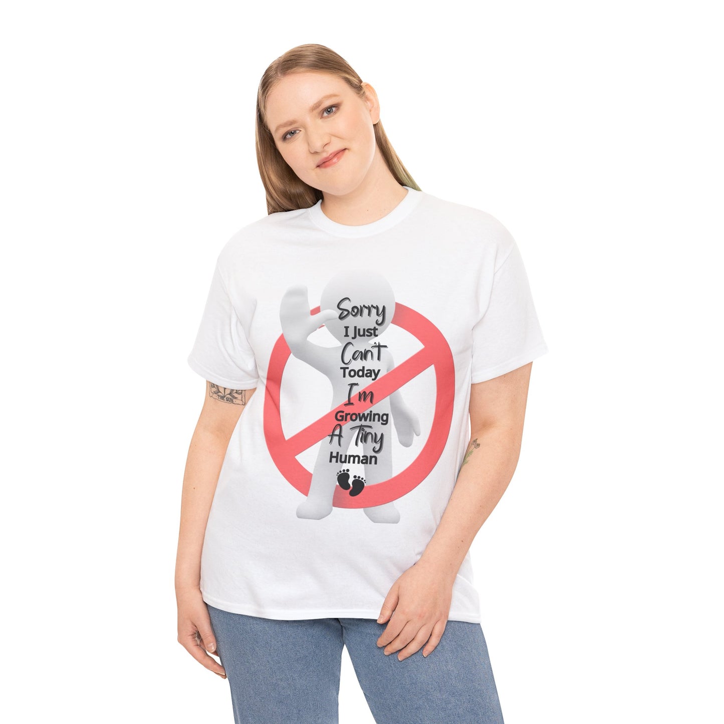 Expecting Mom I Just Cant Today Stop Sign | Cotton Tee