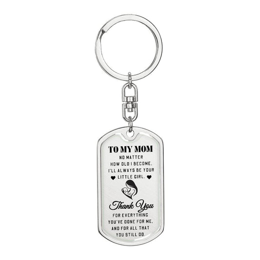 Thank You For Everything | Graphic Dog Tag Keychain