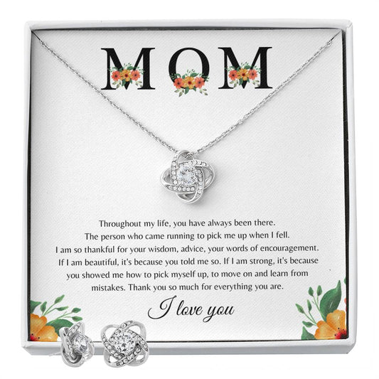 Just for Mom | Love Knot Earing & Necklace Set!