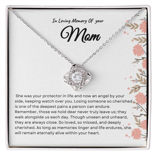 In Loving Memory of Your Mom | Love Knot Necklace