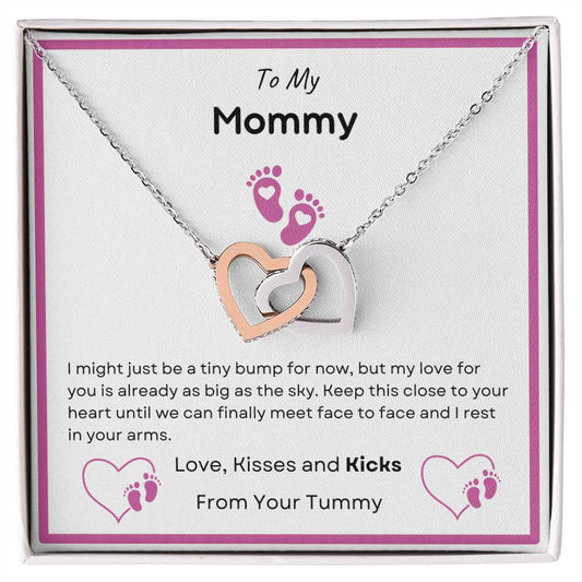 To My Mommy (Pink) | Interlocking Hearts Necklace