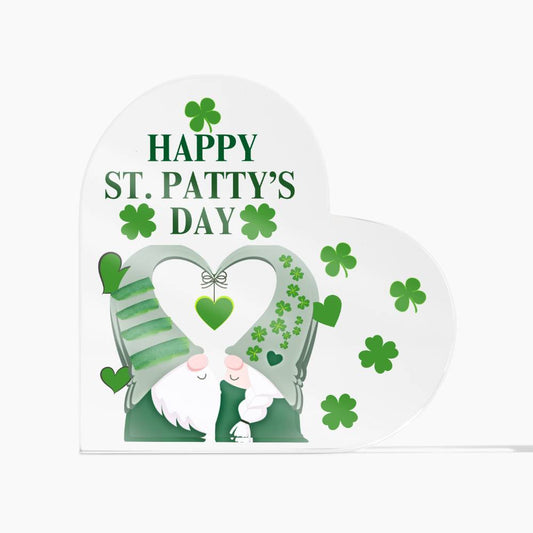 St. Patty's Heart | Heart Shaped Acrylic Plaque