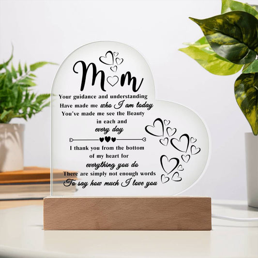 How Much I Love You | Printed Heart Acrylic Plaque