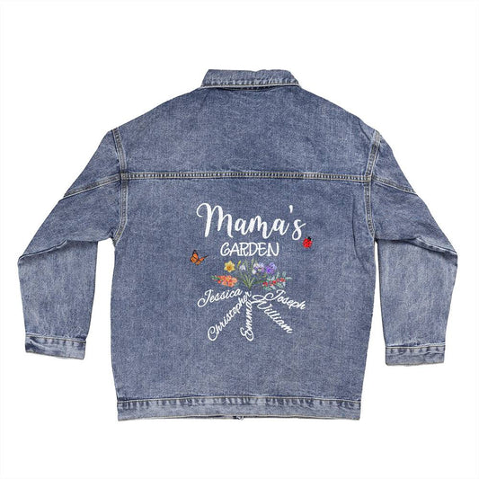 Personalized Mama's Garden | Denim Jacket