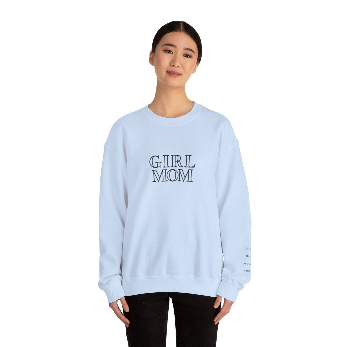 Personalized Girl Mom Heavy Blend™ Crewneck Sweatshirt