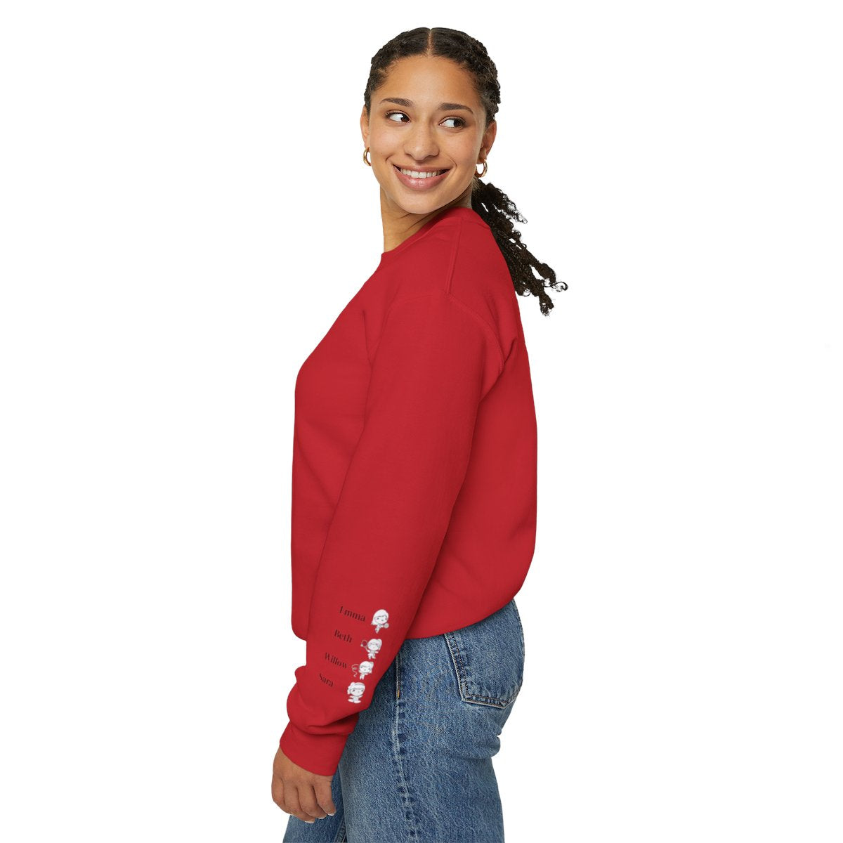 Personalized Girl Mom Heavy Blend™ Crewneck Sweatshirt