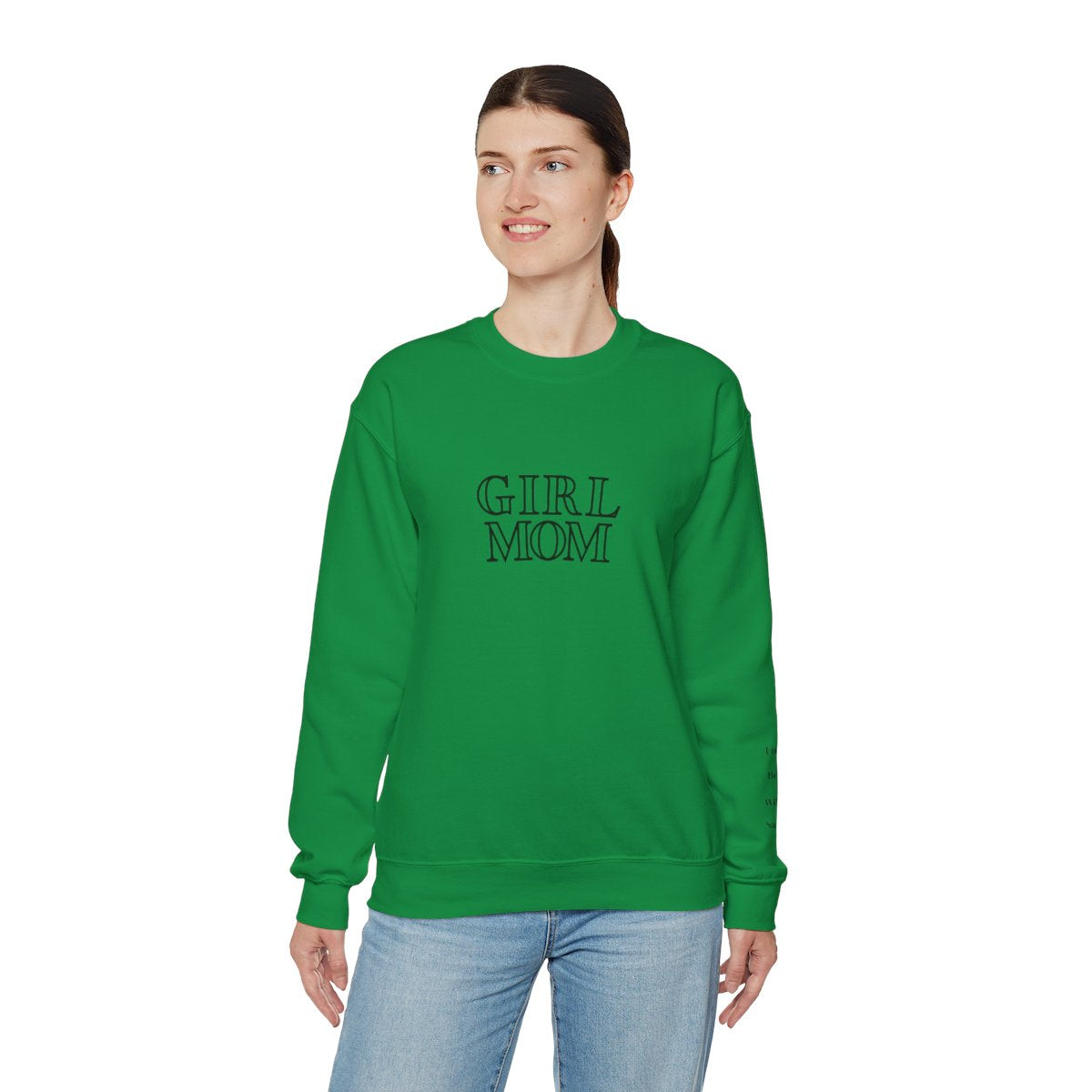 Personalized Girl Mom Heavy Blend™ Crewneck Sweatshirt