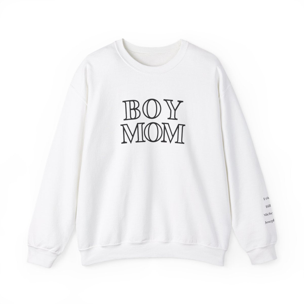 Personalized Boy Mom Sweatshirt with Kid Names | Heavy Blend™ Crewneck Sweatshirt